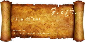 Fila Ábel névjegykártya