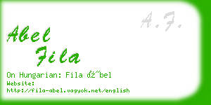 abel fila business card